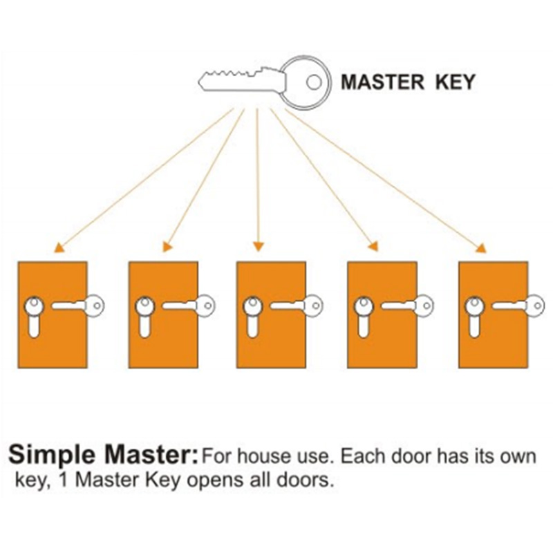 EN 1303：2015 Management System Master Key (Praesidential Lock Cylinder)